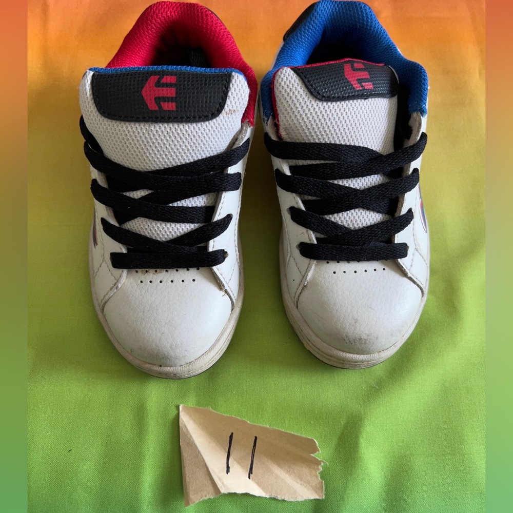 Etnies Disney Boy’s Fader Shoes Size 11C White Red Blue Black Phineas & Ferb - Picture 4 of 5